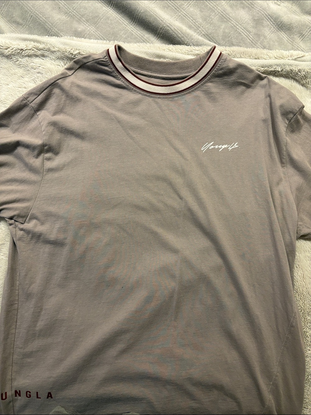 YoungLA T-Shirt in Taupe with Script Logo